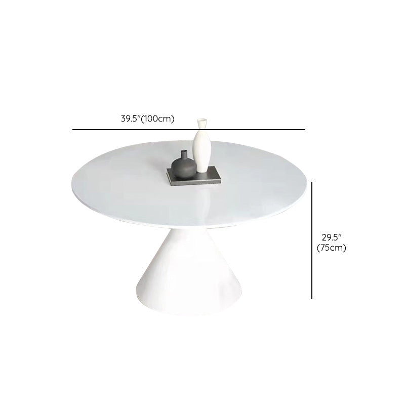 Contemporary Round Dining Table Sintered Stone Table with Metal Leg for Home Use Clearhalo 'Dining Tables & Seating' 'Dining Tables' 'dining_table' 'furn' 'furn_dining_table' 'Furniture' 'Kitchen & Dining Furniture' 6653432