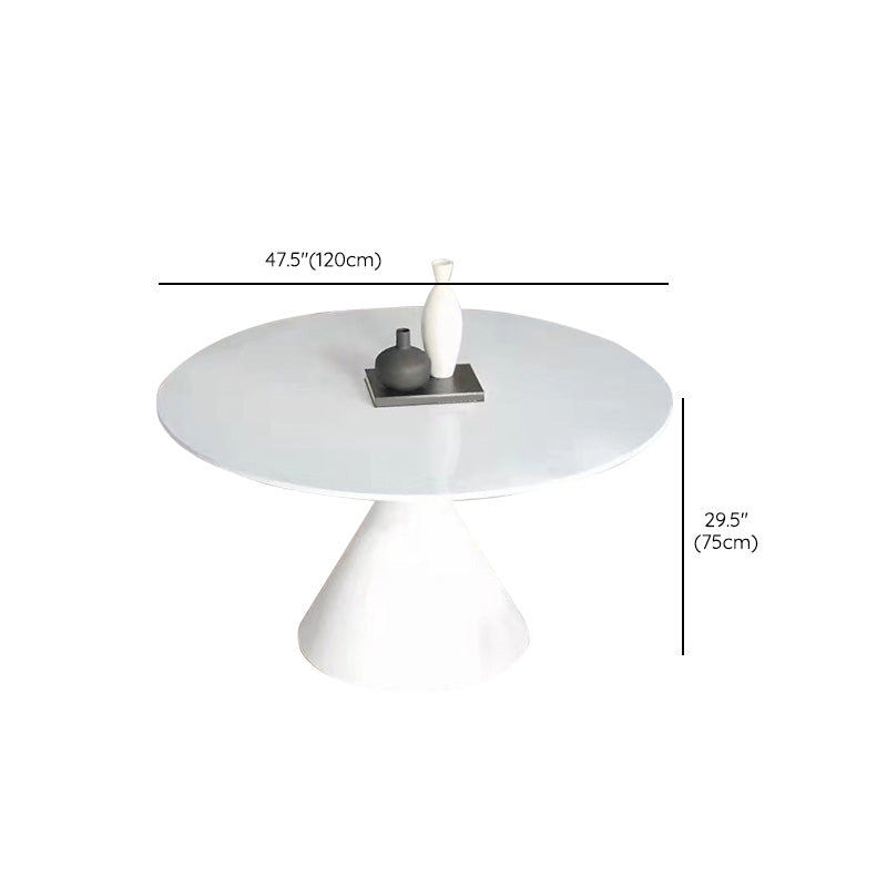 Contemporary Round Dining Table Sintered Stone Table with Metal Leg for Home Use Clearhalo 'Dining Tables & Seating' 'Dining Tables' 'dining_table' 'furn' 'furn_dining_table' 'Furniture' 'Kitchen & Dining Furniture' 6653434