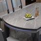 Modern Scalable Stone Dining Table 4 Legs Table for Dining Room Clearhalo 'Dining Tables & Seating' 'Dining Tables' 'dining_table' 'furn' 'furn_dining_table' 'Furniture' 'Kitchen & Dining Furniture' 6653439