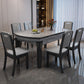 Modern Scalable Stone Dining Table 4 Legs Table for Dining Room Clearhalo 'Dining Tables & Seating' 'Dining Tables' 'dining_table' 'furn' 'furn_dining_table' 'Furniture' 'Kitchen & Dining Furniture' 6653445
