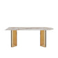Modern Dining Table Sintered Stone Table with Acrylic Legs for Home Use Brown Without Chairs Clearhalo 'Dining Tables & Seating' 'Dining Tables' 'dining_table' 'furn' 'furn_dining_table' 'Furniture' 'Kitchen & Dining Furniture' 6653450