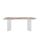 Modern Dining Table Sintered Stone Table with Acrylic Legs for Home Use Clear Without Chairs Clearhalo 'Dining Tables & Seating' 'Dining Tables' 'dining_table' 'furn' 'furn_dining_table' 'Furniture' 'Kitchen & Dining Furniture' 6653454