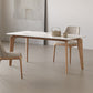 Modern Rectangle Dining Table Sintered Stone Table with Wooden Legs for Home Use 70.9"L x 35.4"W x 29.5"H Without Chairs Clearhalo 'Dining Tables & Seating' 'Dining Tables' 'dining_table' 'furn' 'furn_dining_table' 'Furniture' 'Kitchen & Dining Furniture' 6653466