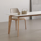 Modern Rectangle Dining Table Sintered Stone Table with Wooden Legs for Home Use Clearhalo 'Dining Tables & Seating' 'Dining Tables' 'dining_table' 'furn' 'furn_dining_table' 'Furniture' 'Kitchen & Dining Furniture' 6653472