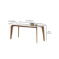 Modern Rectangle Dining Table Sintered Stone Table with Wooden Legs for Home Use Clearhalo 'Dining Tables & Seating' 'Dining Tables' 'dining_table' 'furn' 'furn_dining_table' 'Furniture' 'Kitchen & Dining Furniture' 6653476