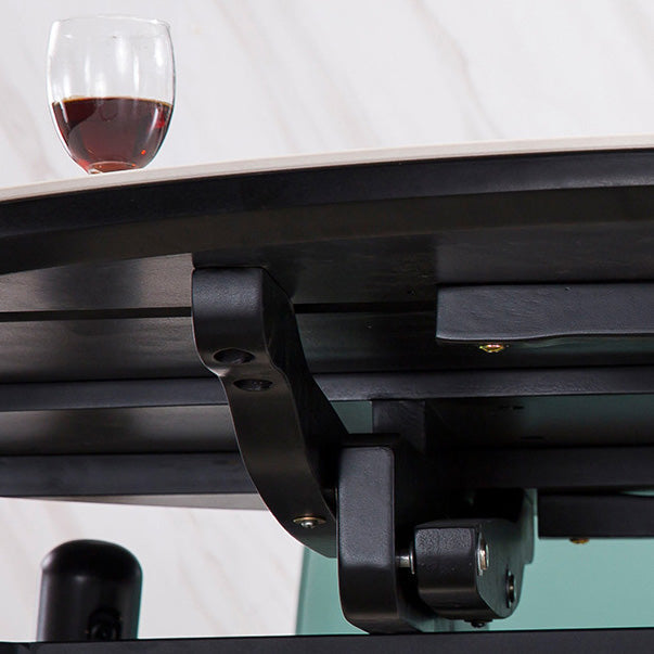 Modern 4 Legs Dining Table Stone Scalable Table for Dining Room