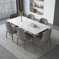 Medieval Modern 4 Legs Dining Table Stone Table for Dining Room Clearhalo 'Dining Tables & Seating' 'Dining Tables' 'dining_table' 'furn' 'furn_dining_table' 'Furniture' 'Kitchen & Dining Furniture' 6653498