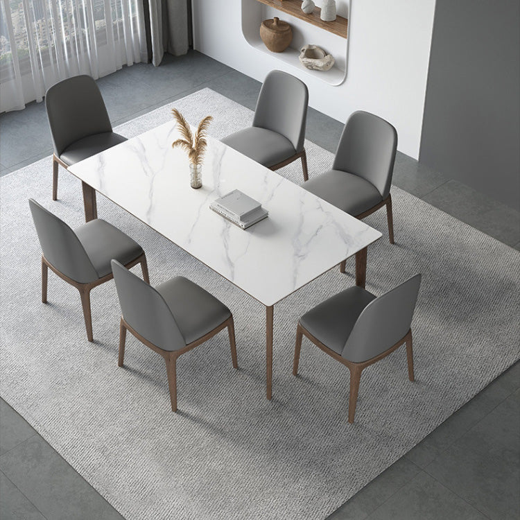Medieval Modern 4 Legs Dining Table Stone Table for Dining Room Clearhalo 'Dining Tables & Seating' 'Dining Tables' 'dining_table' 'furn' 'furn_dining_table' 'Furniture' 'Kitchen & Dining Furniture' 6653499
