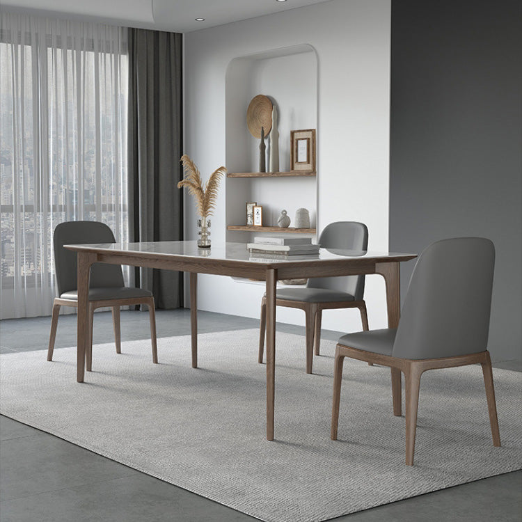 Medieval Modern 4 Legs Dining Table Stone Table for Dining Room Clearhalo 'Dining Tables & Seating' 'Dining Tables' 'dining_table' 'furn' 'furn_dining_table' 'Furniture' 'Kitchen & Dining Furniture' 6653500