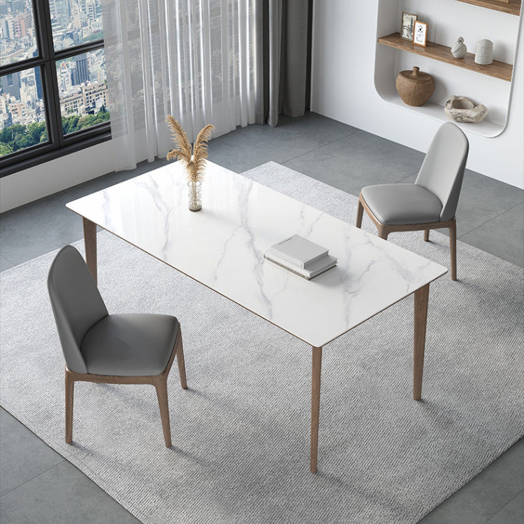 Medieval Modern 4 Legs Dining Table Stone Table for Dining Room Clearhalo 'Dining Tables & Seating' 'Dining Tables' 'dining_table' 'furn' 'furn_dining_table' 'Furniture' 'Kitchen & Dining Furniture' 6653501