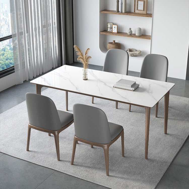 Medieval Modern 4 Legs Dining Table Stone Table for Dining Room Clearhalo 'Dining Tables & Seating' 'Dining Tables' 'dining_table' 'furn' 'furn_dining_table' 'Furniture' 'Kitchen & Dining Furniture' 6653502