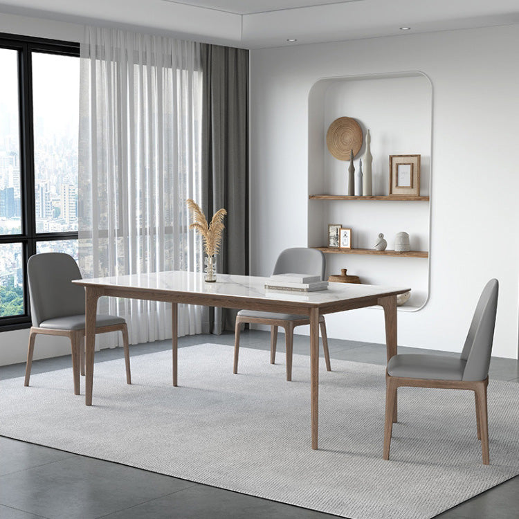 Medieval Modern 4 Legs Dining Table Stone Table for Dining Room Clearhalo 'Dining Tables & Seating' 'Dining Tables' 'dining_table' 'furn' 'furn_dining_table' 'Furniture' 'Kitchen & Dining Furniture' 6653503