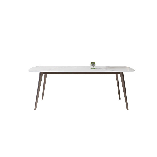 Glam Dining Table Sintered Stone Table with Metal Legs for Home Use Without Chairs Clearhalo 'Dining Tables & Seating' 'Dining Tables' 'dining_table' 'furn' 'furn_dining_table' 'Furniture' 'Kitchen & Dining Furniture' 6653556