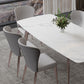 Glam Dining Table Sintered Stone Table with Metal Legs for Home Use Clearhalo 'Dining Tables & Seating' 'Dining Tables' 'dining_table' 'furn' 'furn_dining_table' 'Furniture' 'Kitchen & Dining Furniture' 6653560