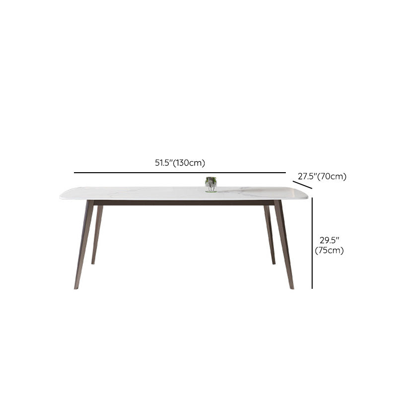 Glam Dining Table Sintered Stone Table with Metal Legs for Home Use Clearhalo 'Dining Tables & Seating' 'Dining Tables' 'dining_table' 'furn' 'furn_dining_table' 'Furniture' 'Kitchen & Dining Furniture' 6653564
