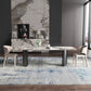 Contemporary Dining Table Sintered Stone Table with Metal Legs for Home Use 86.6"L x 43.3"W x 29.5"H Without Chairs Clearhalo 'Dining Tables & Seating' 'Dining Tables' 'dining_table' 'furn' 'furn_dining_table' 'Furniture' 'Kitchen & Dining Furniture' 6653567