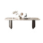 Contemporary Dining Table Sintered Stone Table with Metal Legs for Home Use 70.9"L x 35.4"W x 29.5"H Without Chairs Clearhalo 'Dining Tables & Seating' 'Dining Tables' 'dining_table' 'furn' 'furn_dining_table' 'Furniture' 'Kitchen & Dining Furniture' 6653569