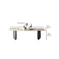 Contemporary Dining Table Sintered Stone Table with Metal Legs for Home Use Clearhalo 'Dining Tables & Seating' 'Dining Tables' 'dining_table' 'furn' 'furn_dining_table' 'Furniture' 'Kitchen & Dining Furniture' 6653581