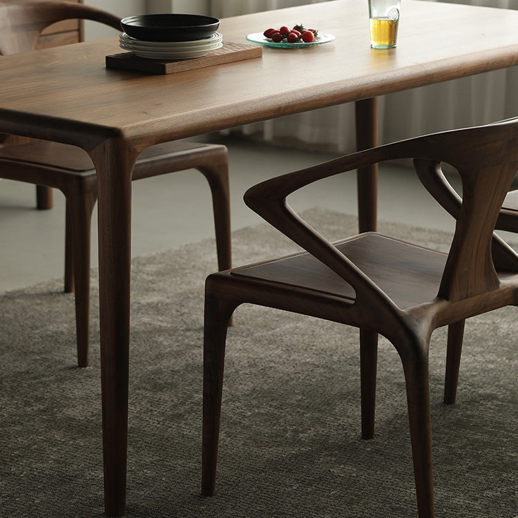 Industrial Dining Table Rectangular Table with Wooden Legs for Home Use Clearhalo 'Dining Tables & Seating' 'Dining Tables' 'dining_table' 'furn' 'furn_dining_table' 'Furniture' 'Kitchen & Dining Furniture' 6653590