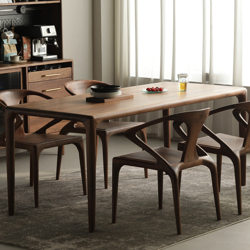 Industrial Dining Table Rectangular Table with Wooden Legs for Home Use Clearhalo 'Dining Tables & Seating' 'Dining Tables' 'dining_table' 'furn' 'furn_dining_table' 'Furniture' 'Kitchen & Dining Furniture' 6653594