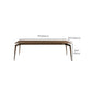 Industrial Style Rectangular Dining Table with Wooden Legs for Home Use