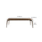 Industrial Style Rectangular Dining Table with Wooden Legs for Home Use