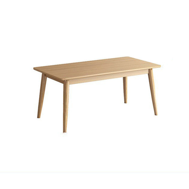 Modern Rubber Wood Dining Table 4 Legs Table for Dining Room