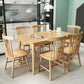 Modern Rubber Wood Dining Table 4 Legs Table for Dining Room