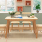 Modern Rubber Wood Dining Table 4 Legs Table for Dining Room