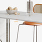 Table à manger en pierre Table moderne avec base à double piédestal pour salle à manger