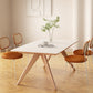Mesa de comedor de estilo moderno, mesa de piedra de 4 patas para comedor