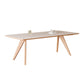 Mesa de comedor de estilo moderno, mesa de piedra de 4 patas para comedor