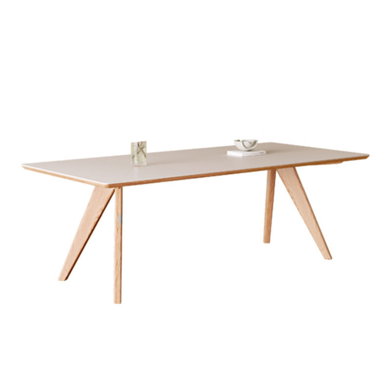 Mesa de comedor de estilo moderno, mesa de piedra de 4 patas para comedor