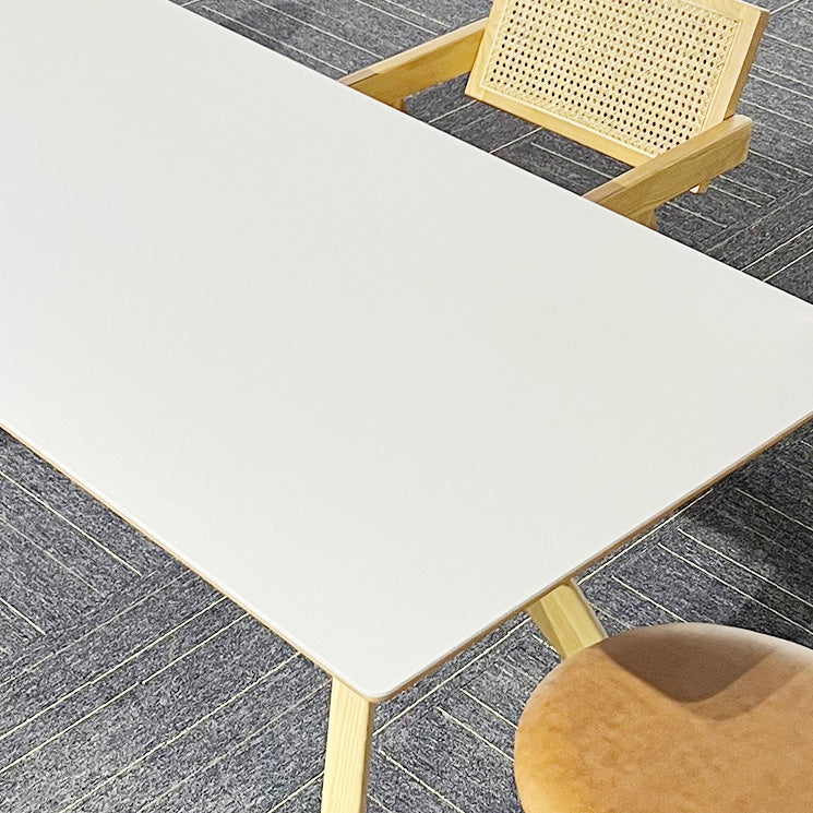 Mesa de comedor de estilo moderno, mesa de piedra de 4 patas para comedor
