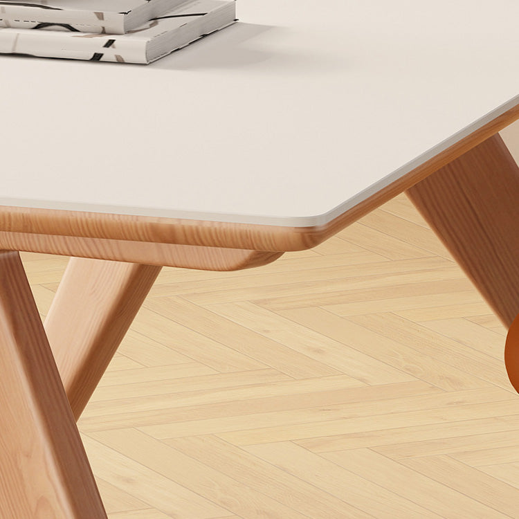 Mesa de comedor de estilo moderno, mesa de piedra de 4 patas para comedor