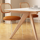 Mesa de comedor de estilo moderno, mesa de piedra de 4 patas para comedor