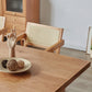 Mesa de comedor moderna Mesa rectangular de madera de pino con base de caballete para comedor
