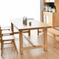 Mesa de comedor moderna Mesa rectangular de madera de pino con base de caballete para comedor