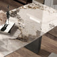 Moderne stenen eettafel, rechthoekige tafel voor eetkamer, keuken