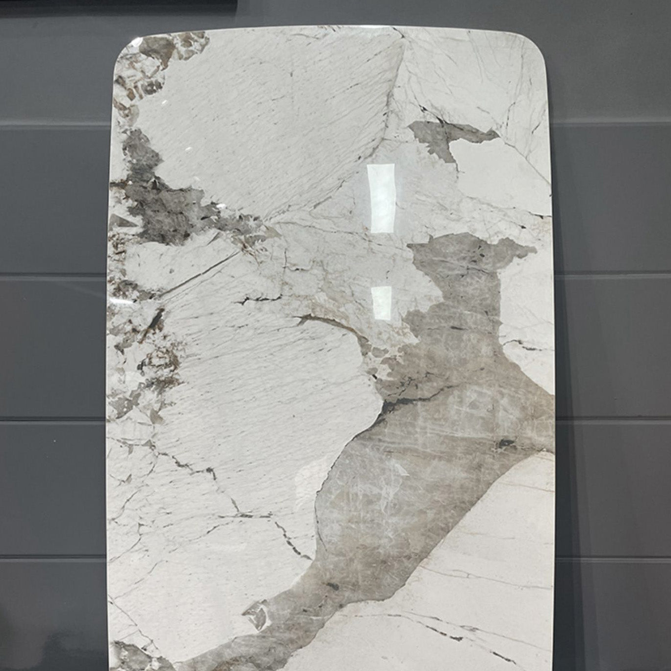 Moderne stenen eettafel, rechthoekige tafel voor eetkamer, keuken