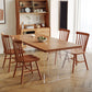 Modern Pine Wood Dining Table Rectangle Table with Double Pedestal Base for Dining Room