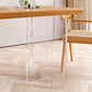 Modern Pine Wood Dining Table Rectangle Table with Double Pedestal Base for Dining Room