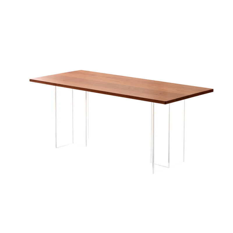 Modern Style Dining Table Rectangle Wood Top Table for Dining Room Light Brown 70.9"L x 31.5"W x 29.5"H Without Chairs Clearhalo 'Dining Tables & Seating' 'Dining Tables' 'dining_table' 'furn' 'furn_dining_table' 'Furniture' 'Kitchen & Dining Furniture' 6653754