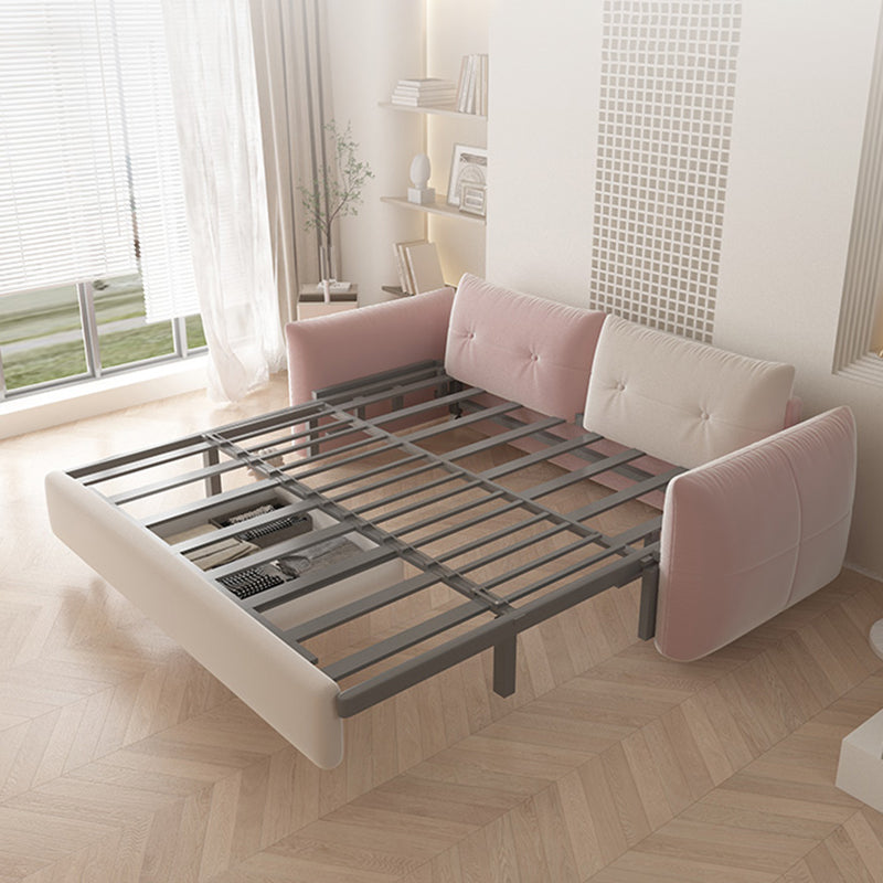 31" Wide Glam Futon Sofa Bed Pillow Included Sleeper Sofa with Storage Clearhalo 'furn' 'furn_futons' 'Furniture' 'Futons & Daybeds' 'Futons' 'Living Room Furniture' 6654152