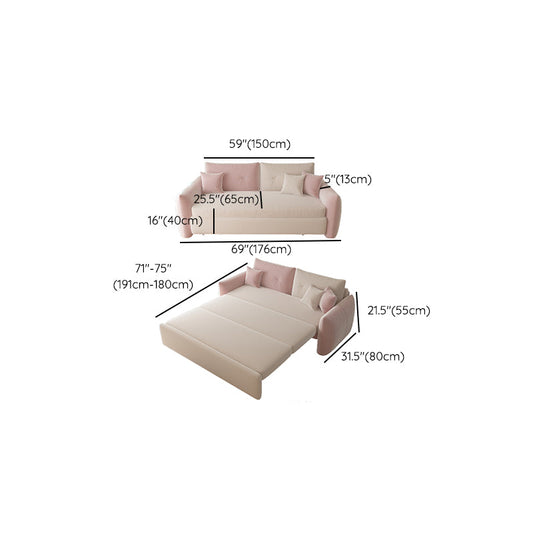 31" Wide Glam Futon Sofa Bed Pillow Included Sleeper Sofa with Storage Clearhalo 'furn' 'furn_futons' 'Furniture' 'Futons & Daybeds' 'Futons' 'Living Room Furniture' 6654157
