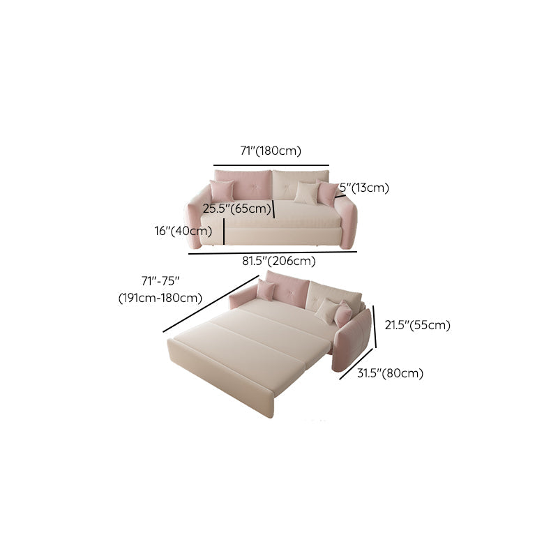 31" Wide Glam Futon Sofa Bed Pillow Included Sleeper Sofa with Storage Clearhalo 'furn' 'furn_futons' 'Furniture' 'Futons & Daybeds' 'Futons' 'Living Room Furniture' 6654158