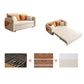 White Square Arms Sofa Futon Cushion Back Foldable Futon Sofa Bed