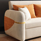 White Square Arms Sofa Futon Cushion Back Foldable Futon Sofa Bed