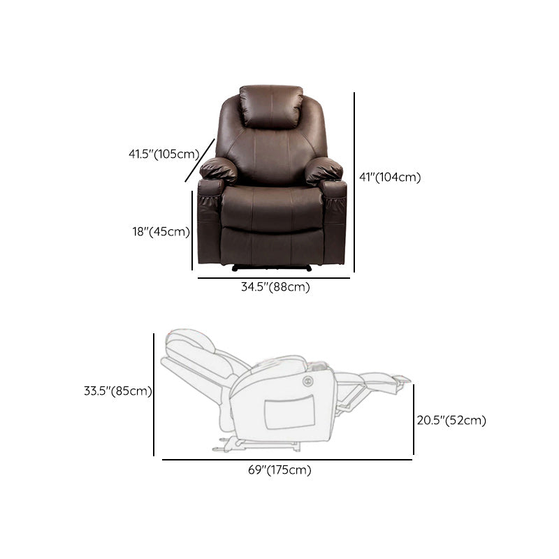 Power-Remote Type Standard Recliner Swivel Base Recliner Chair Clearhalo 'Chairs & Seating' 'furn' 'furn_recliners' 'Furniture' 'Living Room Furniture' 'Recliners' 6654368