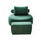 Modern Pillow Back Armless Living Room Solid Color Parsons Chair Green 1 Piece With Ottoman Clearhalo 'Accent Chairs' 'accent_chairs' 'Chairs & Seating' 'furn' 'furn_accent_chairs' 'Furniture' 'Living Room Furniture' 6654442